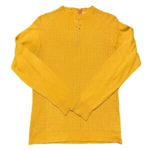 Mustard yellow vintage 70s knit sweater